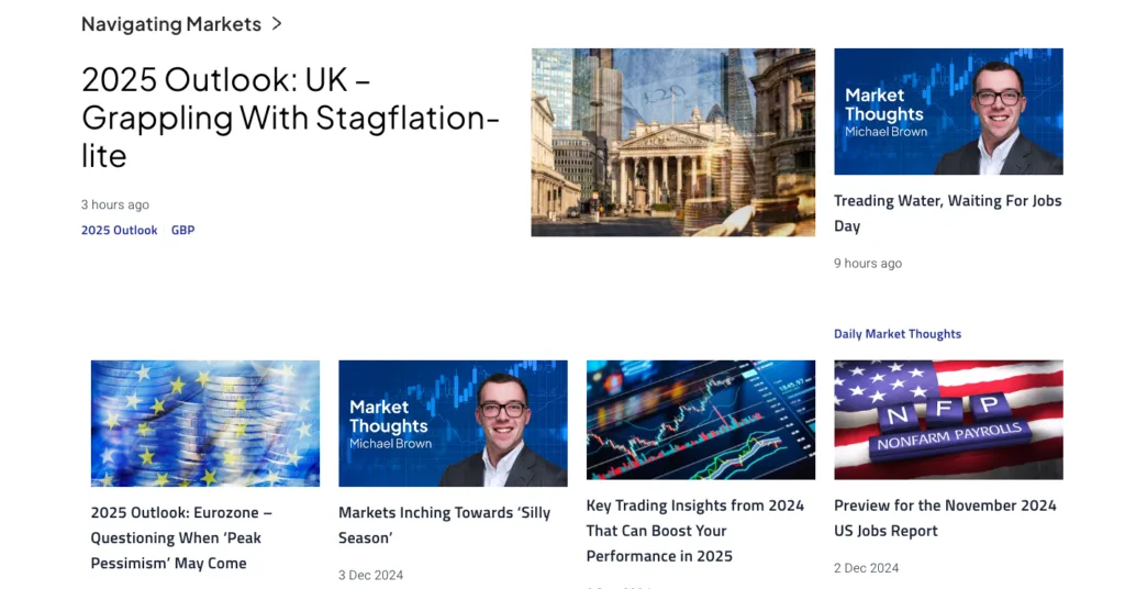 Pepperstone Navigating Markets Section