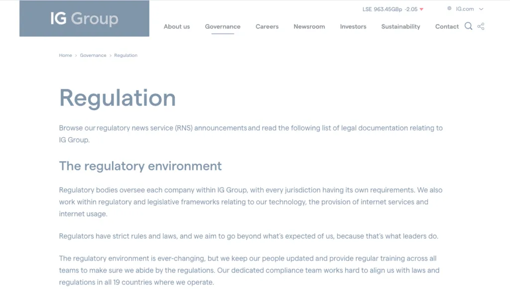 Pepperstone vs IG UK Broker Comparison 11 IG Group Regulation