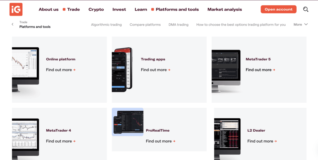 IG's platforms - May 2026