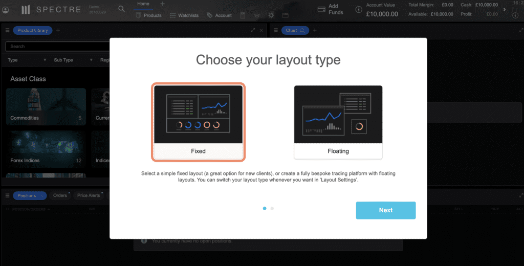 Best Spread Betting Brokers for UK Traders 15 Choosing a layout on CMC Spectre Account